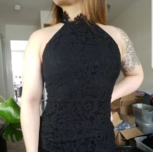 NWT Black Mesh Cocktail Dress